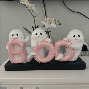 Ghost BOO pink Halloween Decor